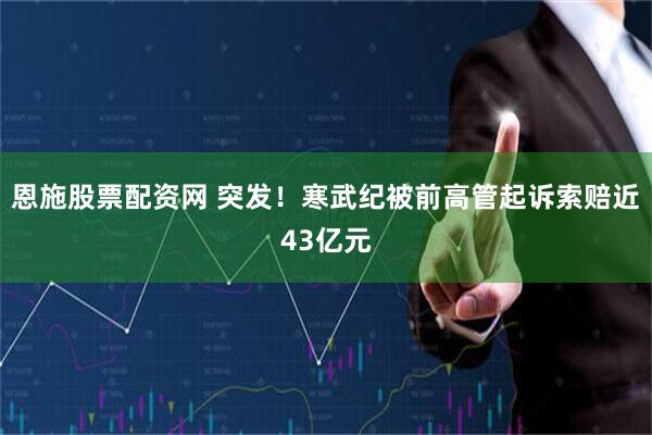 恩施股票配资网 突发！寒武纪被前高管起诉索赔近43亿元